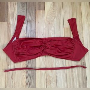Rouched Bandeau Bikini Top